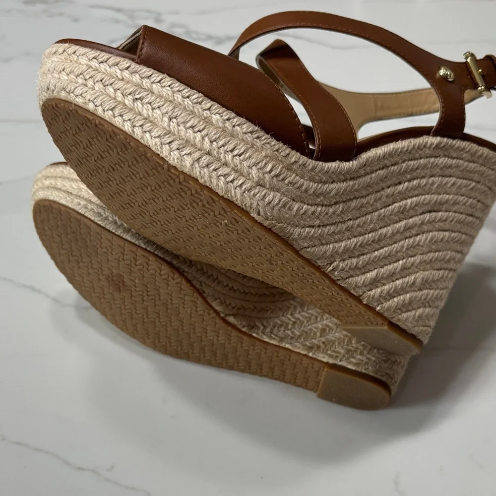 Michael Kors Tan Wedge Sandals